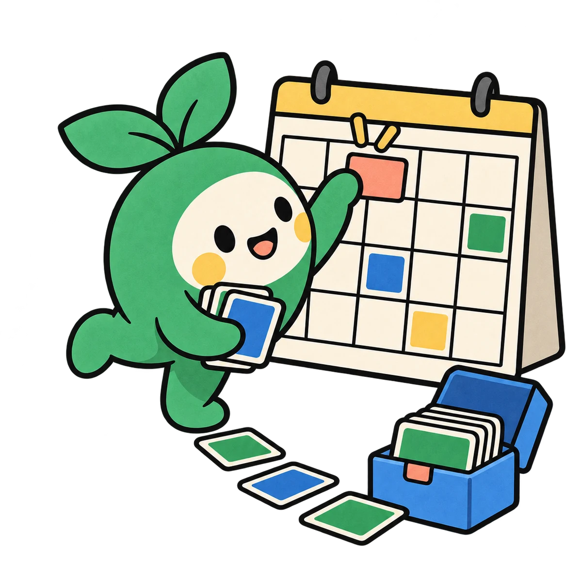 The Syllabloom companion placing class dates on a calendar and feeding new cards into Anki